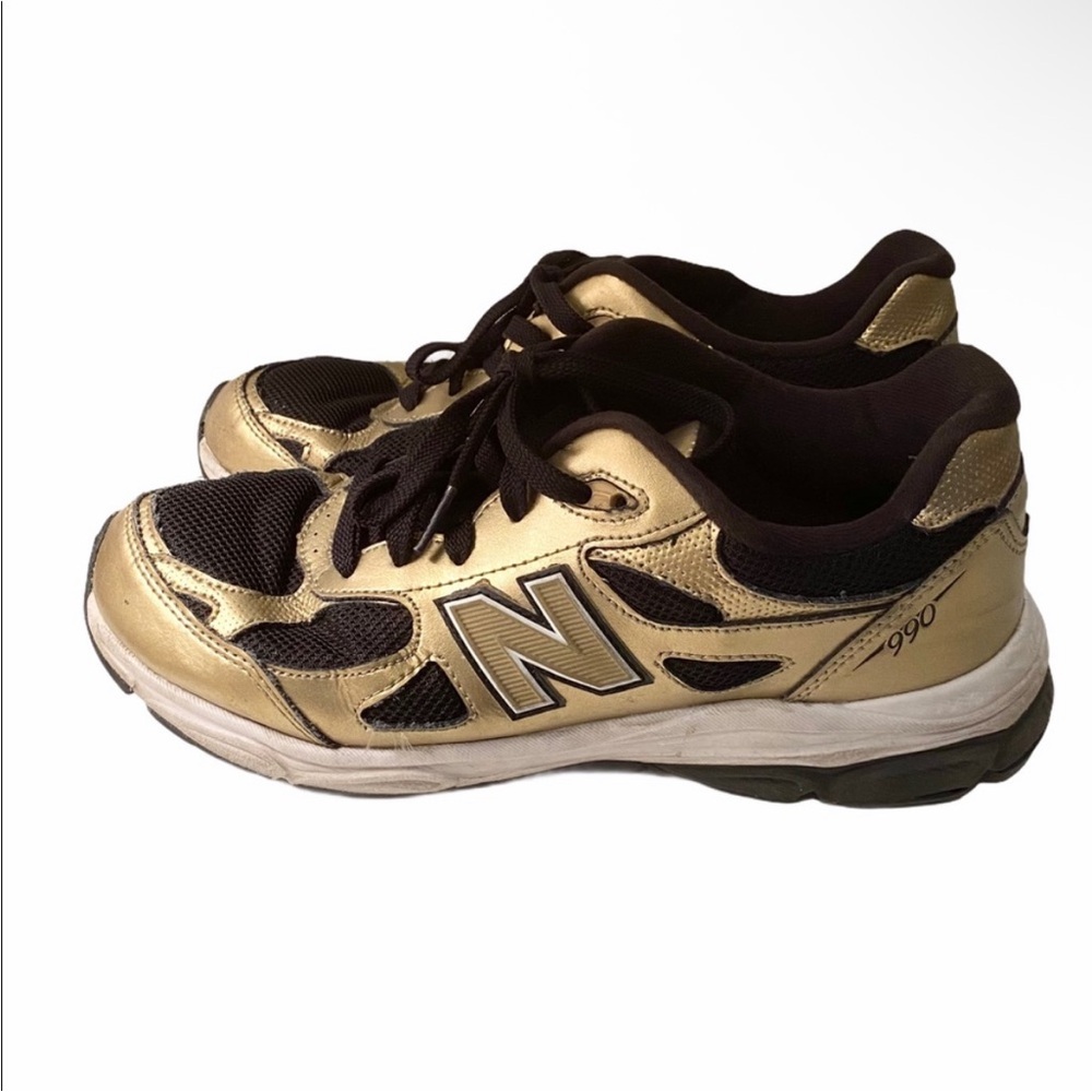 New Balance 990v4 Running Shoes Gold Black Sz 7